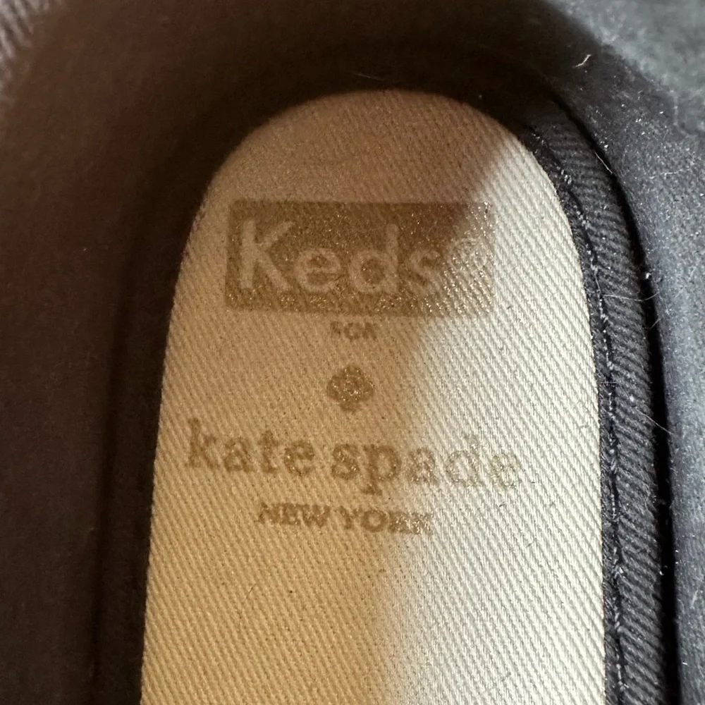 Kate Spade with Keds size 8 black glitter loafer sneakers